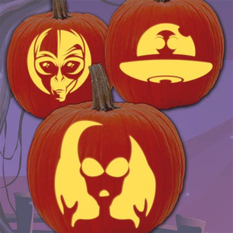 17 Free Alien Pumpkin Carving Patterns (Printable Stencils) - Artsy Pretty Plants