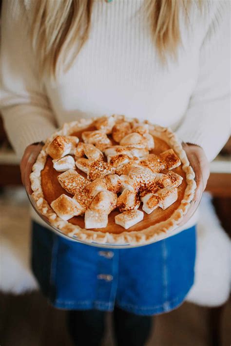 Sweet Potato Pie with Boozy Marshmallows - A Beautiful Mess