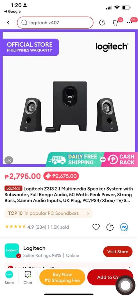 Logitech Multimedia Speaker System with subwoofer, Audio, Soundbars ...