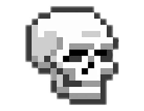 skull pixel art grid Pixel skull skeleton template 8bit head bone ...