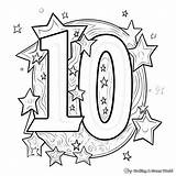 Number 10 Coloring Pages  Free & Printable sketch template