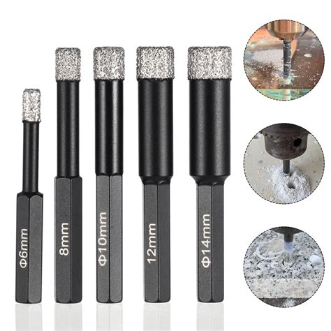 Dry Diamond Core Drill Bits for Porcelain Granite tile Glass Ceramics ...