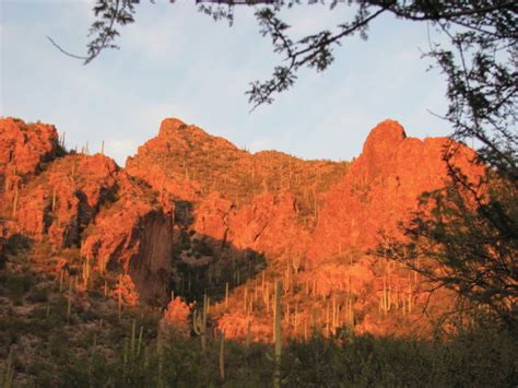 Ventana Canyon lit by magical autumn sunsets