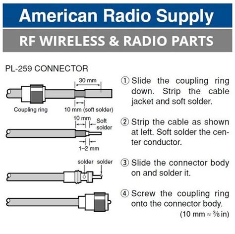 PL-259 UHF-Male Best Easy to Solder Silver Teflon Coaxial Connector for ...