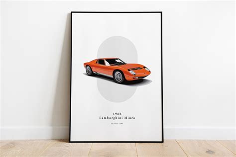 PRINTABLE 1966 Lamborghini Muira Print Classic Car Prints - Etsy