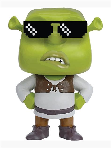 "Shrek Lip Bitting Thug Life Gangster Meme " Metal Print for Sale by ooskiedesign | Redbubble