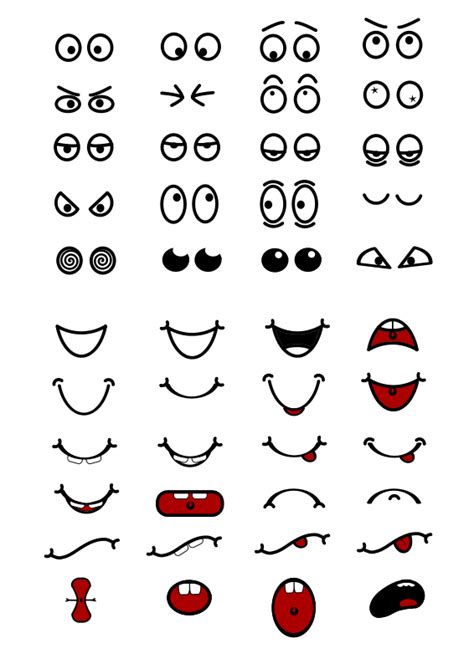 Free Clipart: Cartoon Mouth n Eyes | hatso1