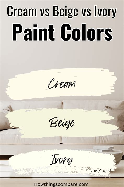 Cream vs Beige vs Ivory: Paint Colors Compared | Ivory paint color, Cream color decor, Ivory paint