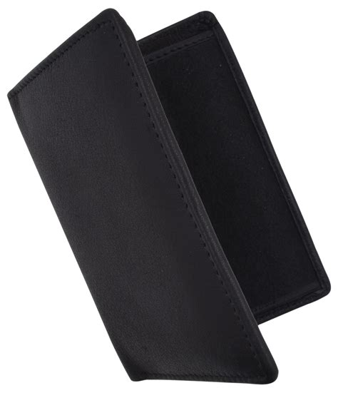 POLICE ID BADGE HOLDER SHIELD BADGE BIFOLD NEW BLACK GENUINE LEATHER ...