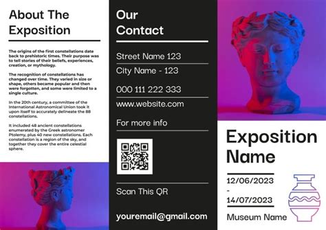 Free Modern Classic Art Museum Brochure template to edit