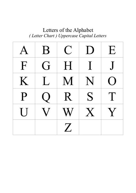 Capital Letter Alphabet Chart | Onvacationswall.com