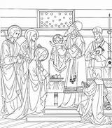 The Presentation Of Our Lord In Temple Catholic Coloring Page  sketch template