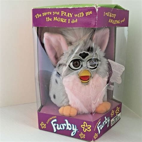 Original Furby 1998 Model 70-800 Spotted Gray Pink Belly Brown Eyes Sealed #interactive #Furby ...