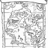 Great Pirate Treasure Map Coloring Page  Kids Play Color sketch template