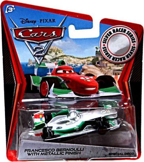 Disney Pixar Cars Cars 2 Silver Racer Series Francesco Bernoulli with Metallic Finish Exclusive ...