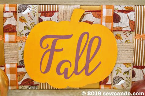 Sew Can Do: Fall Patchwork Ribbon Sign Tutorial