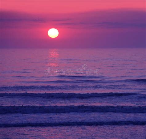 Beautiful Pink Sunset Or Sunrise Stock Image - Image of blue, pretty ...