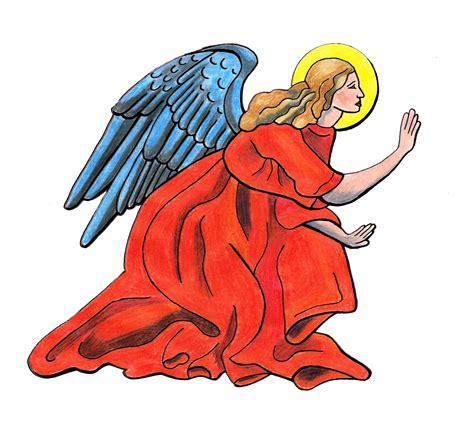 Kneeling Angel Drawing | Free download on ClipArtMag