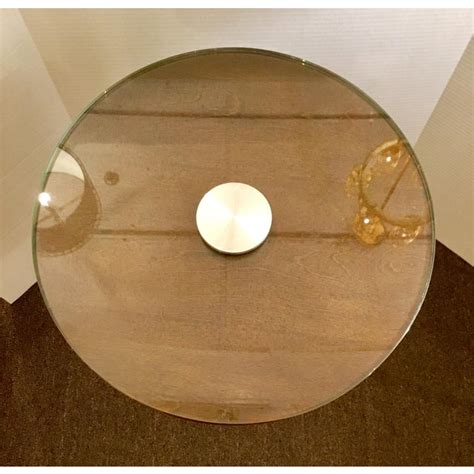 Modern Chrome & Wood Accent Table/Side Table | Chairish