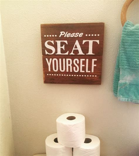 Funny bathroom sign made by farmhouse Clutter- www.facebook.com ...