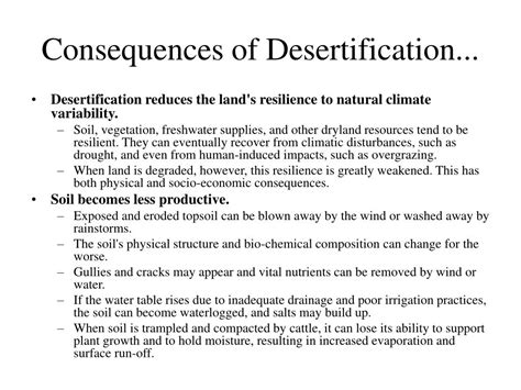 Desertification Effects