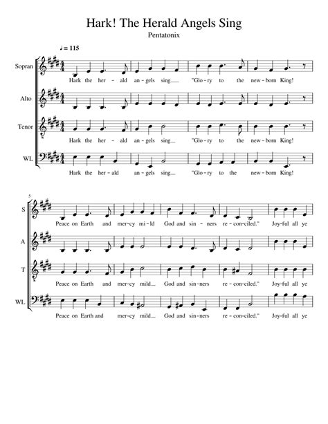 Hark! The Herald Angels Sing (simplified) Sheet music for Piano ...