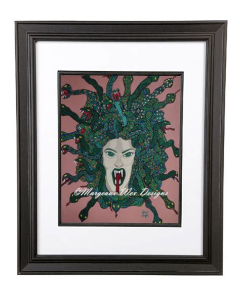 Medusa Gorgon Art Print Inspired by Greek Mythology Creature - Etsy