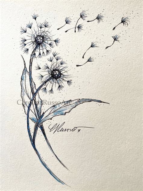 Watercolor Dandelion Tattoo