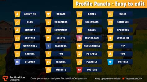 Free Fortnite Twitch Panels - TacticalLionDesigns