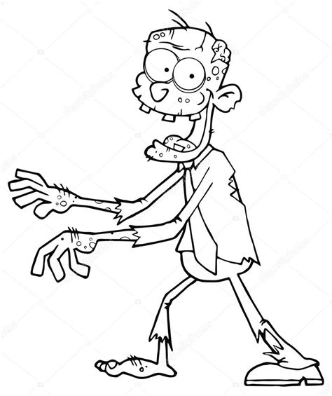 Cartoon Zombie Walking Stock Illustration by ©HitToon #61067547