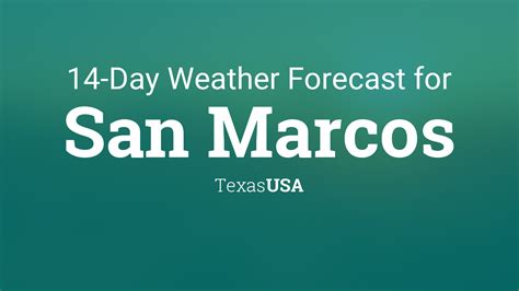 San Marcos, Texas, USA 14 day weather forecast