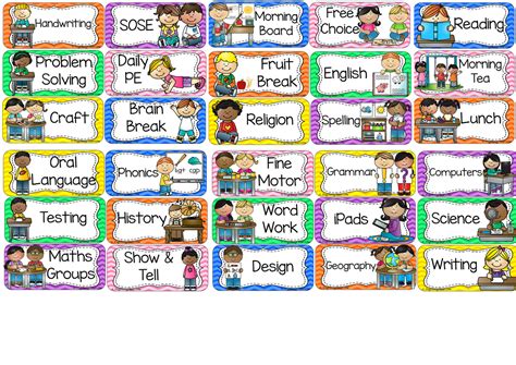 classroom name tags for students to use in their writing and spelling skills, including the words