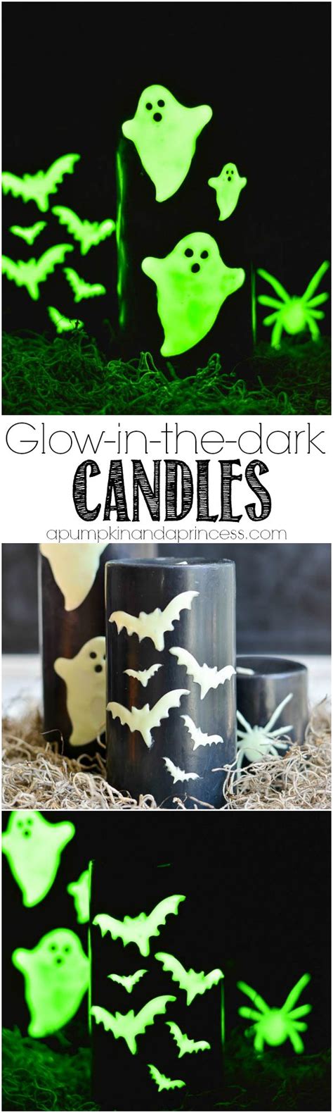 Glow-in-the-dark Halloween Candles - A Pumpkin And A Princess