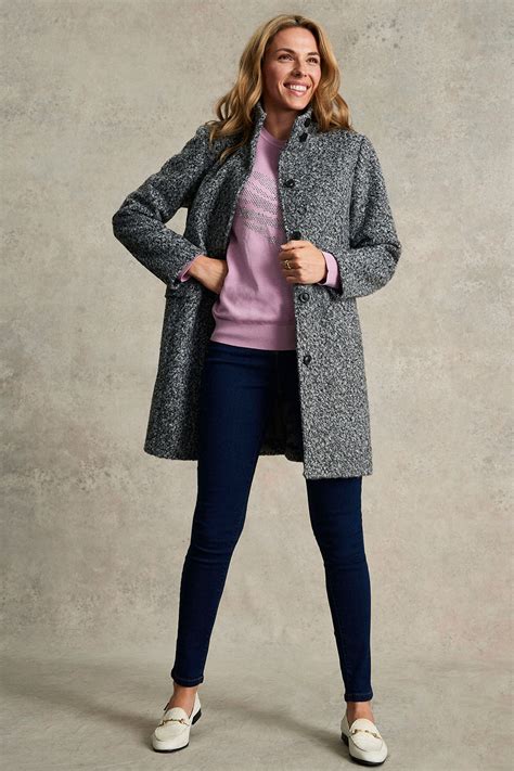 Boucle Funnel Neck Coat | Bonmarché