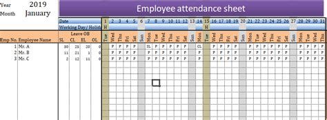 Free weekly student attendance excel template - rawhon