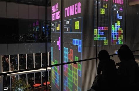 Play a giant game of Tetris Tower on roof of skyscraper in Osaka, Japan | Japan Trends