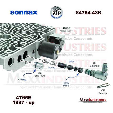 Sonnax 84754-43K 4T65E Transmission TCC Apply Valve Kit with Seal | eBay