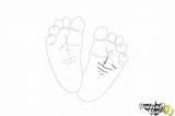 Baby Feet Coloring Page sketch template