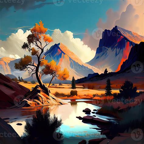 Landscape Art - 22416444 Stock Photo at Vecteezy