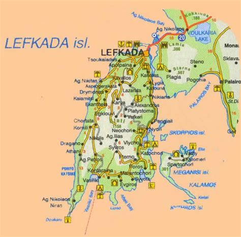 click to see larger Lefkada map