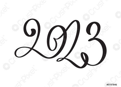 Happy New Year 2023 vector text design Cover of business - stock vector 5197846 | Crushpixel