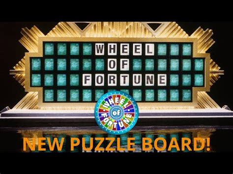 Wheel of Fortune-New Puzzle Board! - YouTube