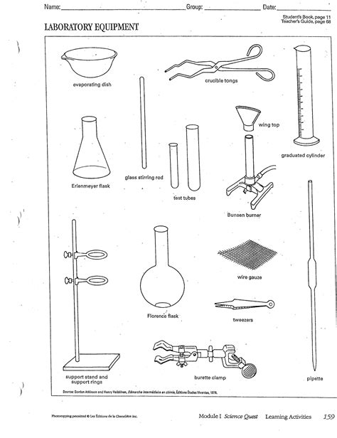 Chemistry Lab Equipment Identification