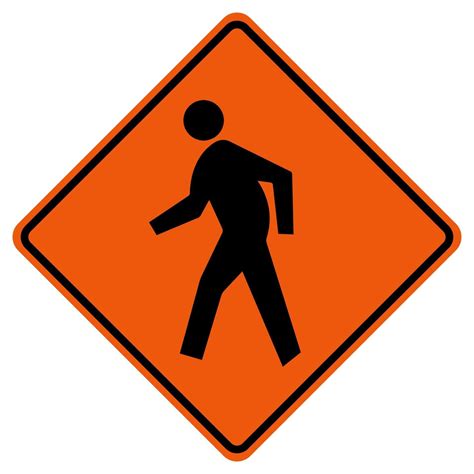 Pedestrian Crossing Traffic Road Symbol Sign Isolate on White ...