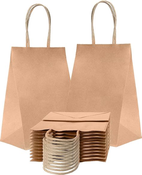 Gift Bags 100Pc 16X6X12 Wholesale Large Brown Kraft Paper Bags Handle Retail Shopping Bag Home ...