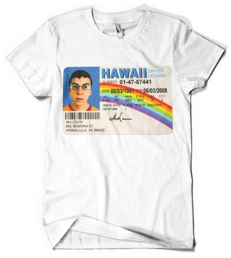 Custom McLovin ID Tee T Shirt inspired by by CarnageClothing