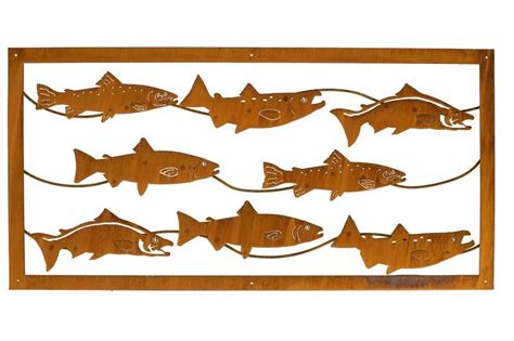 Fish Metal Art Panel Fish Metal Wall Art Large Fish Decor | Etsy ...