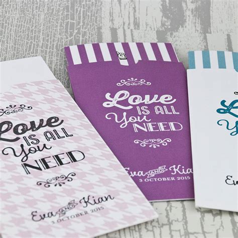 'Love Is All You Need' Wedding Invitation By Love Wedding Print