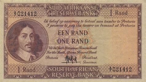 1 South African Rand note (van Riebeeck large type) - Exchange yours