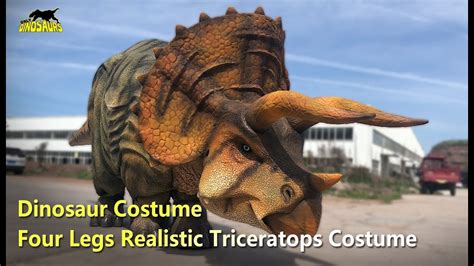 Four Legs Realistic Triceratops Costume For Show 丨 Dinosaur Costume ...